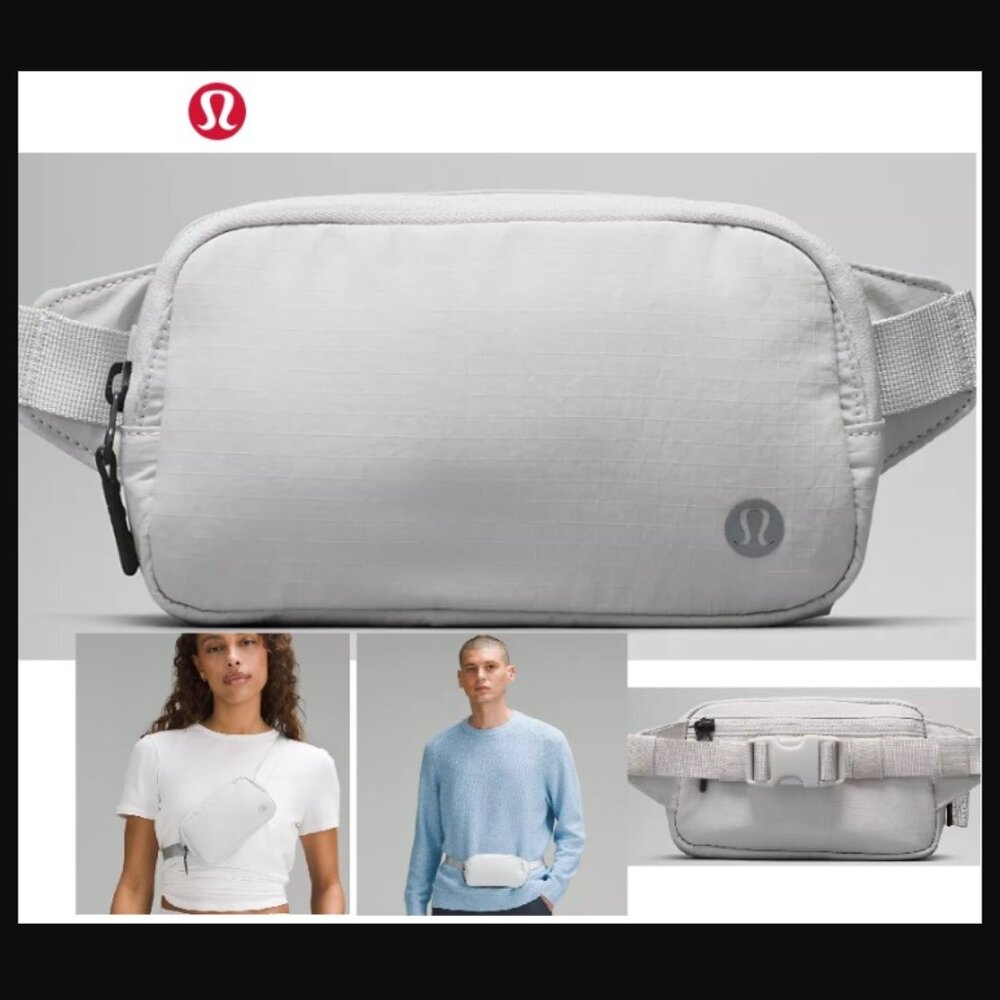 LULULEMON EVERYWHERE BELT BAG - ONE SIZE - PALE GREEN LIGHT GREY